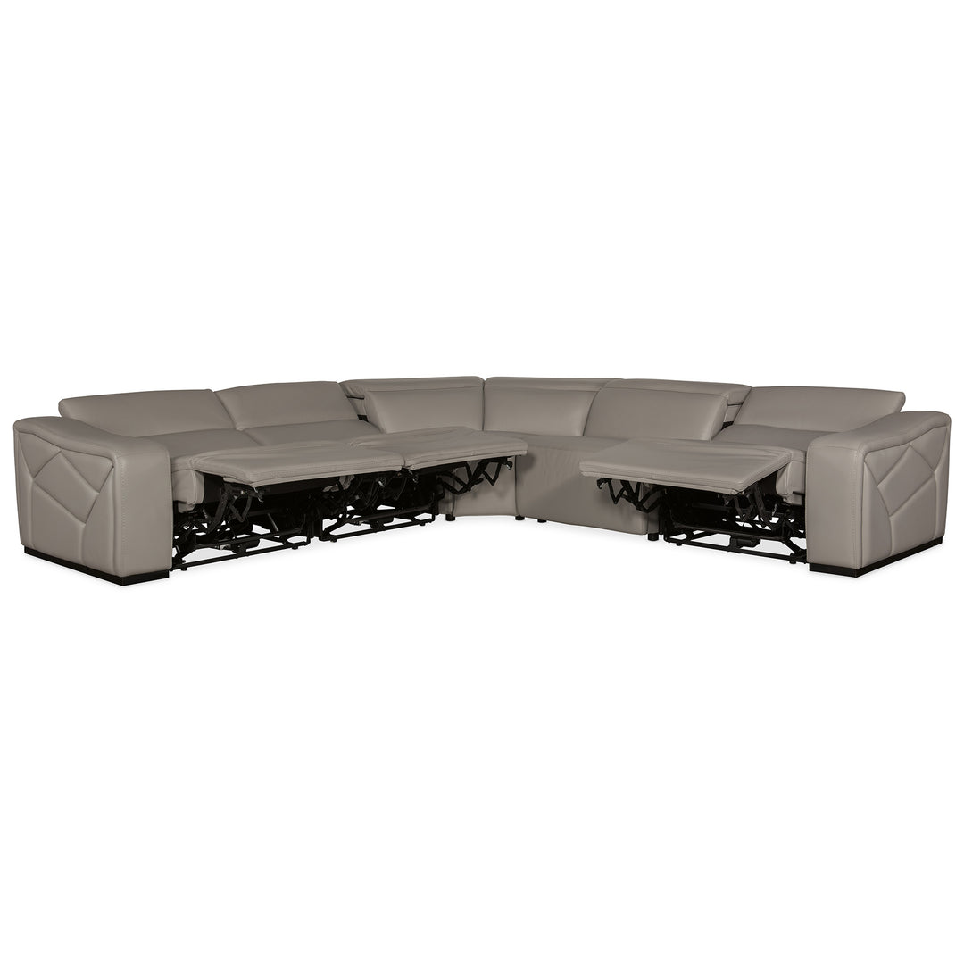 OPAL 5 PIECE SECTIONAL WITH 2 POWER RECLINERS AND POWER HEADREST - RECLINER VIEW