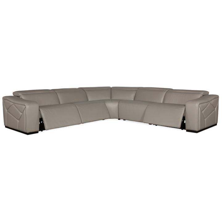 OPAL 5 PIECE SECTIONAL WITH 2 POWER RECLINERS AND POWER HEADREST - FRONT VIEW