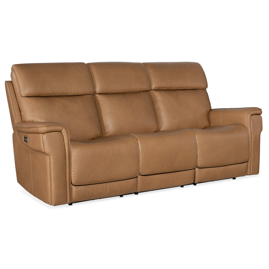 LYRA ZERO GRAVITY POWER SOFA WITH POWER HEADREST - BROWN - FRONT VIEW