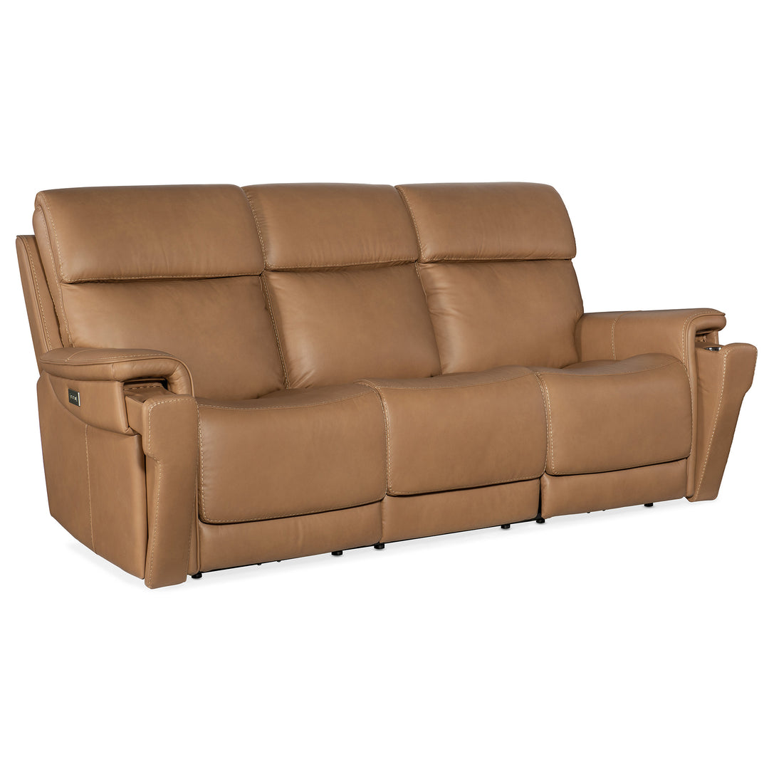 LYRA ZERO GRAVITY POWER SOFA WITH POWER HEADREST - BROWN - FRONT VIEW