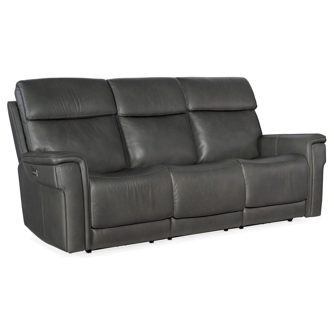 LYRA ZERO GRAVITY POWER SOFA WITH POWER HEADREST - DARK GREY - FRONT VIEW