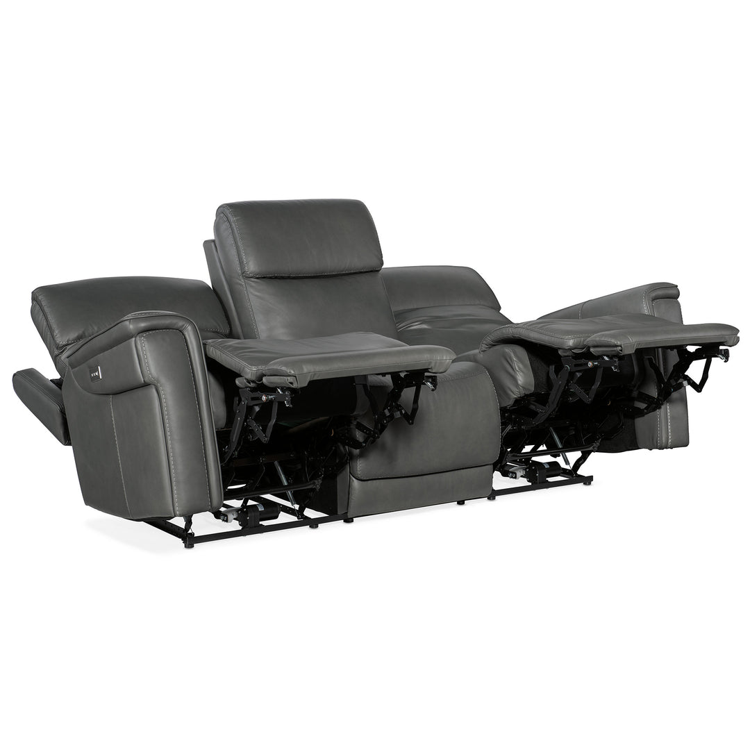 LYRA ZERO GRAVITY POWER SOFA WITH POWER HEADREST - DARK GREY - RECLINER VIEW