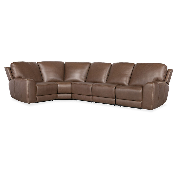 TORRES 5 PIECE ZERO GRAVITY SECTIONAL SOFA - FRONT VIEW