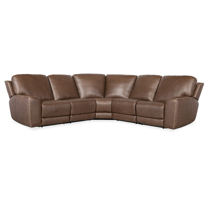 TORRES 5 PIECE POWER HEADREST SECTIONAL SOFA - FRONT VIEW