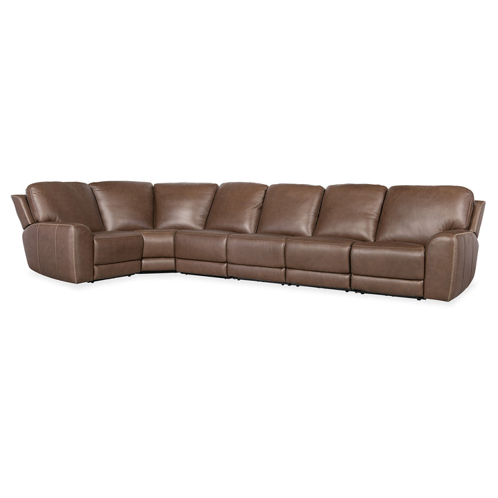 TORRES 6 PIECE POWER HEADREST SECTIONAL SOFA - FRONT VIEW