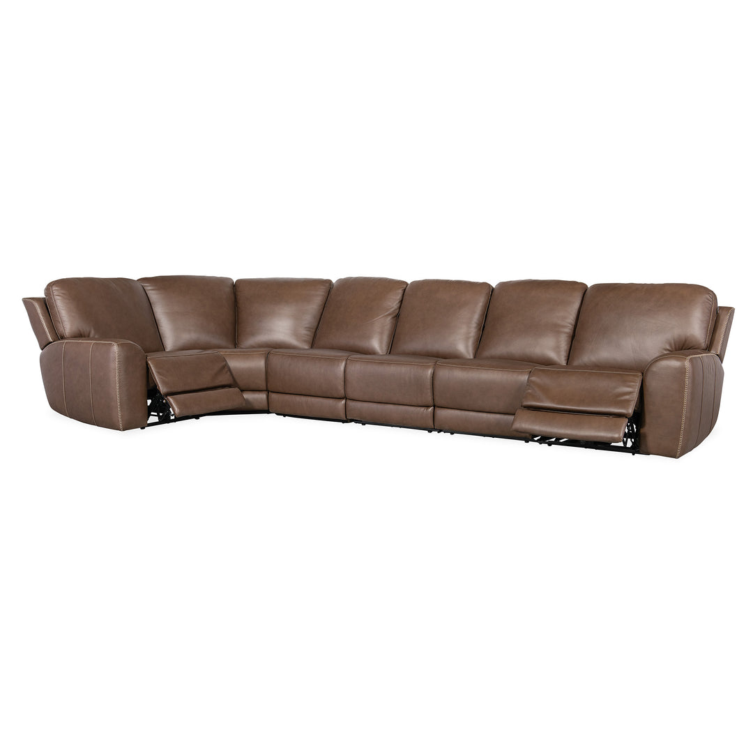 TORRES 6 PIECE POWER HEADREST SECTIONAL SOFA - FRONT VIEW