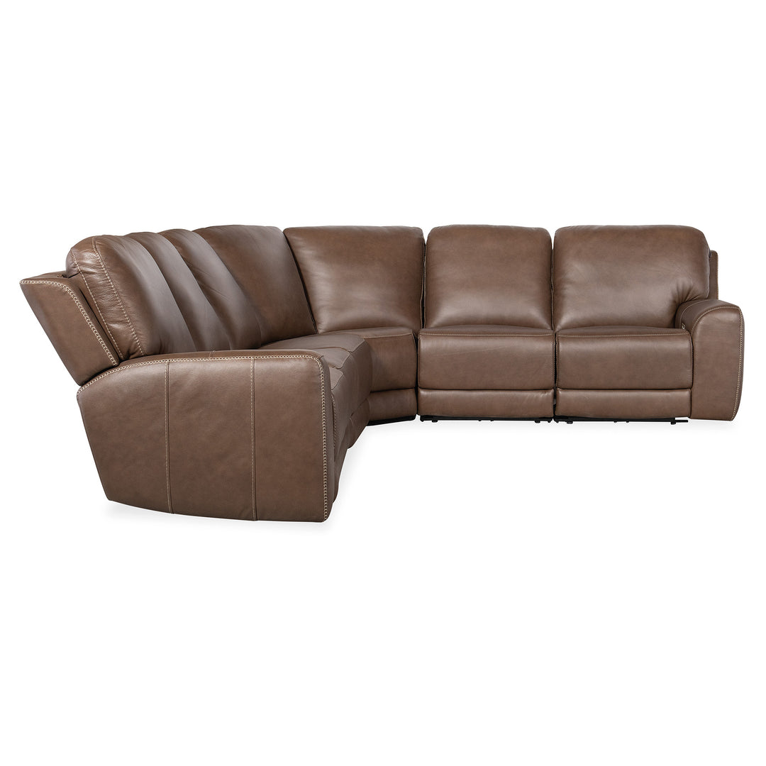 TORRES 6 PIECE 2 POWER HEADREST ARMLESS RECLINERS SECTIONAL SOFA - SIDE VIEW