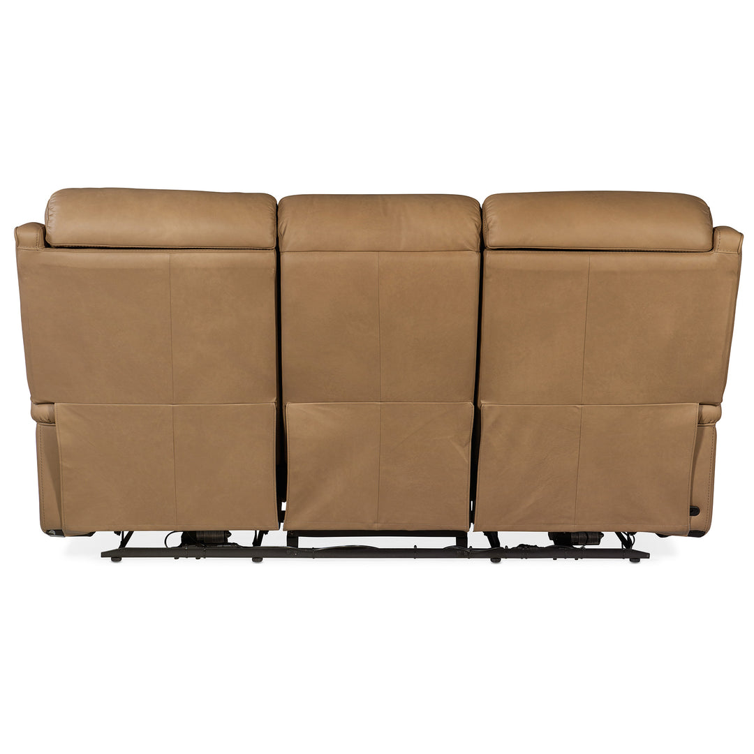 RHEA ZERO GRAVITY POWER RECLINE SOFA WITH POWER HEADREST - BEIGE - BACK VIEW