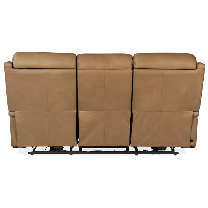 RHEA ZERO GRAVITY POWER RECLINE SOFA WITH POWER HEADREST - BEIGE - BACK VIEW