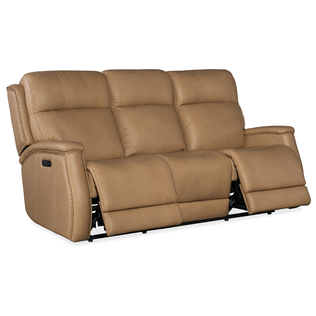 RHEA ZERO GRAVITY POWER RECLINE SOFA WITH POWER HEADREST - BEIGE - RECLINER VIEW