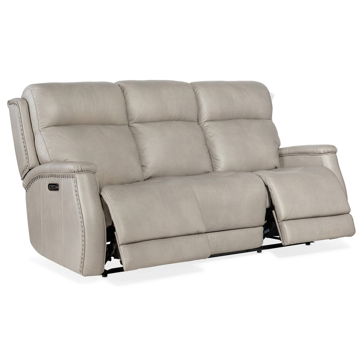 RHEA ZERO GRAVITY POWER RECLINE SOFA WITH POWER HEADREST - GREY - RECLINER VIEW