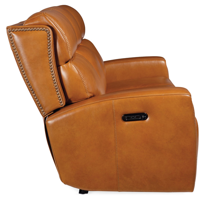 RUTHE ZEROG POWER SOFA WITH POWER HEADREST AND HIDDEN CONSOLE - BROWN - SIDE VIEW