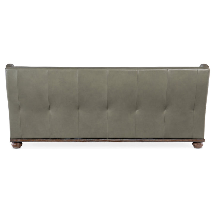 WILLIAM LIVING ROOM STATIONARY SOFA - GREY - BACK VIEW