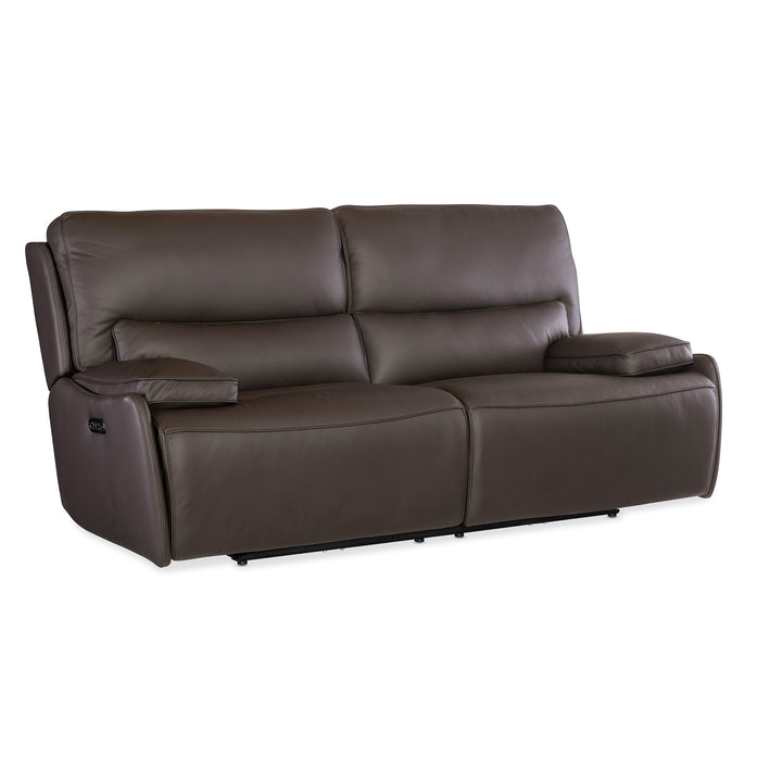 KRAMER ZERO GRAVITY PWR SOFA WITH PWR HEADREST - BROWN - FRONT VIEW