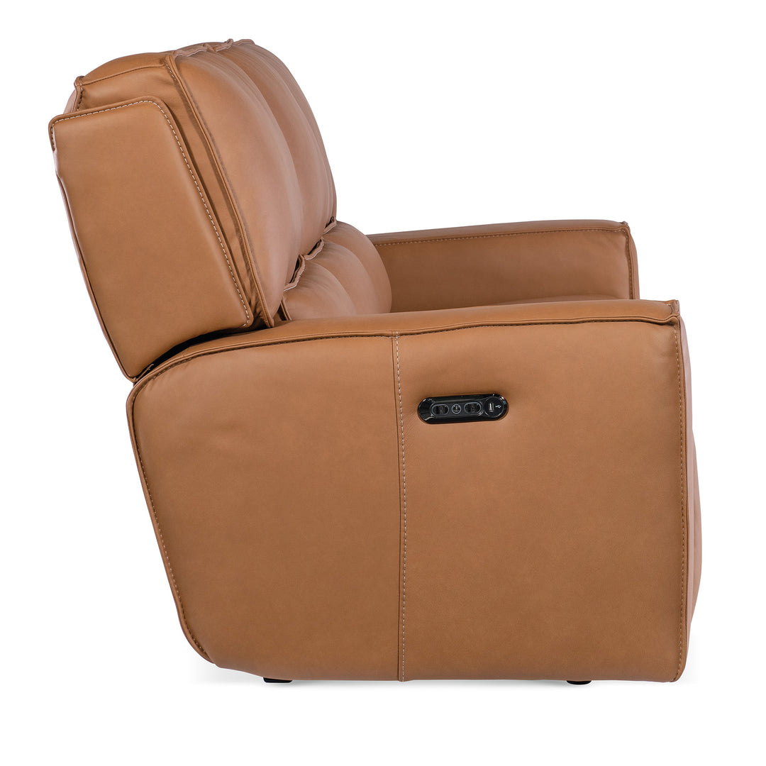 MILES ZERO GRAVITY PWR SOFA WITH PWR HEADREST - BROWN - SIDE VIEW