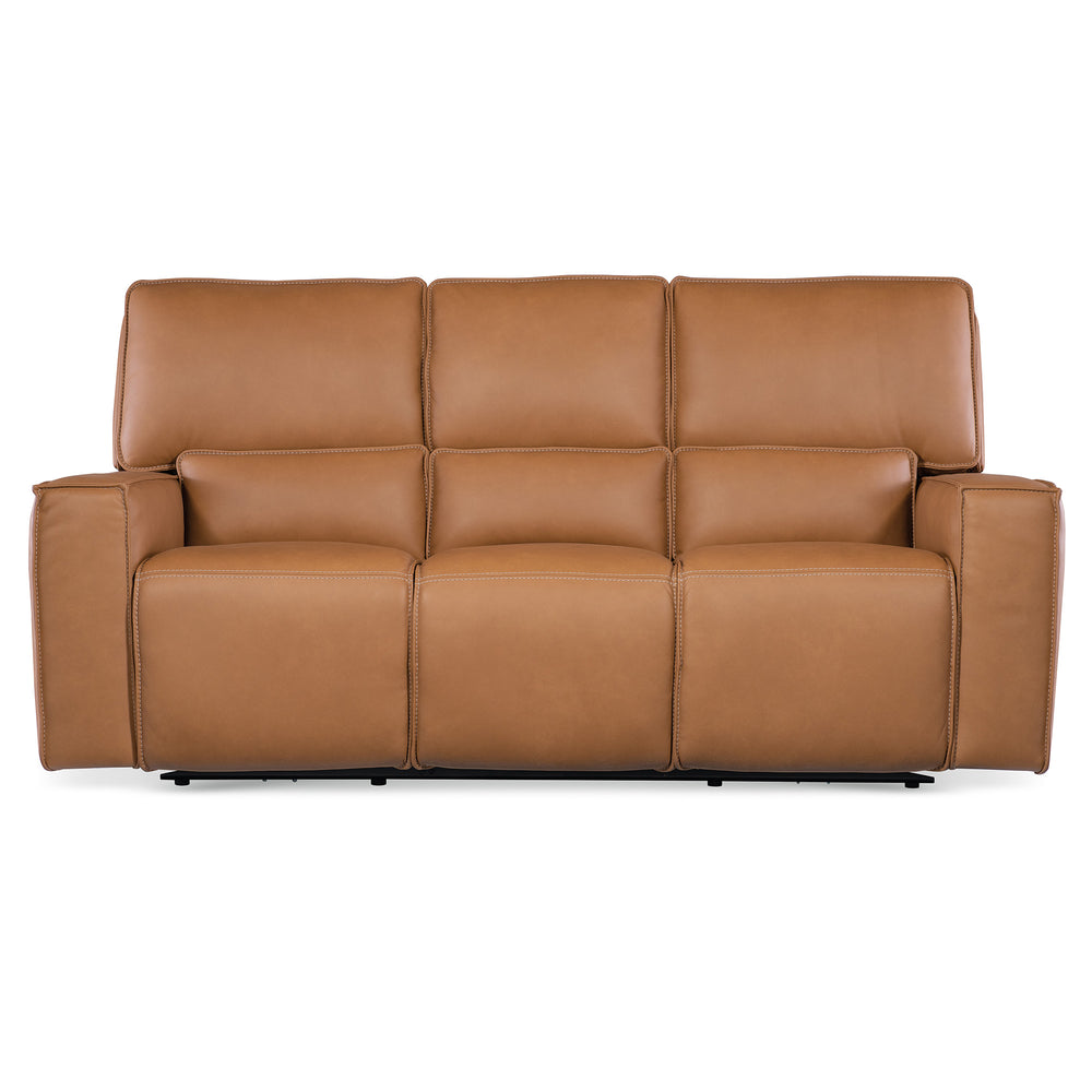 MILES ZERO GRAVITY PWR SOFA WITH PWR HEADREST - BROWN - FRONT VIEW