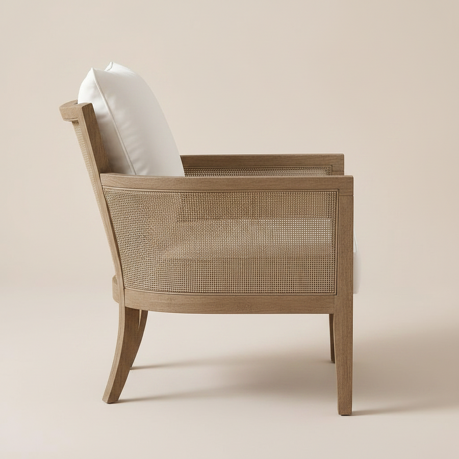 LAUREL NATURAL OAK + CANE ARMCHAIR