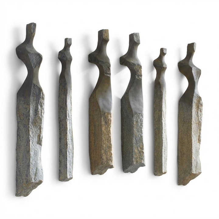 CAST WOMEN SPLINTER STONE WALL ART | SET OF 3