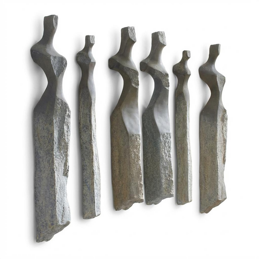 CAST WOMEN SPLINTER STONE WALL ART | SET OF 3