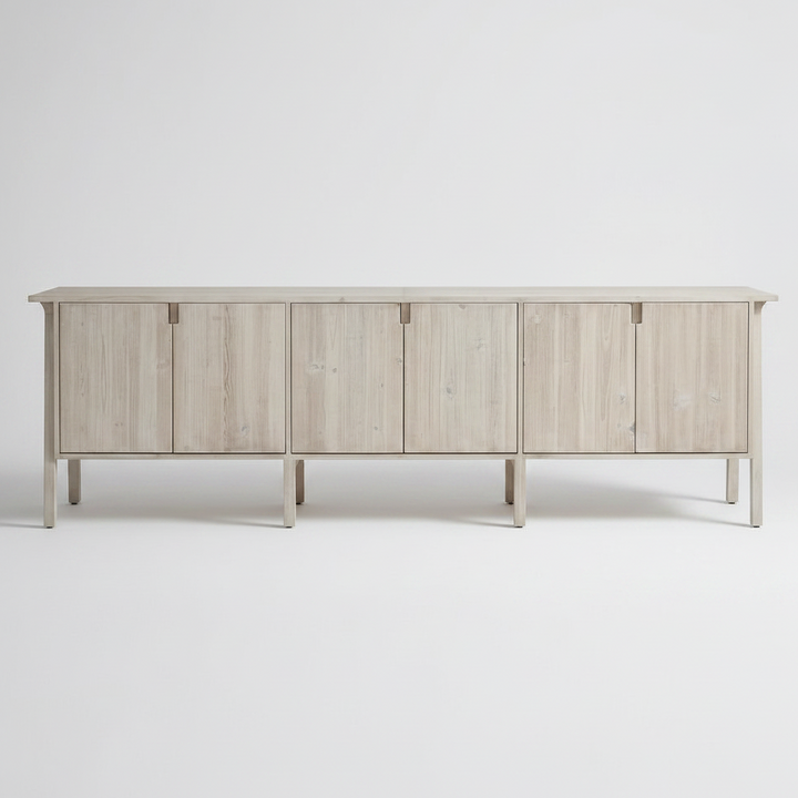 BRITNI LIGHT GREY WASH CONSOLE CREDENZA