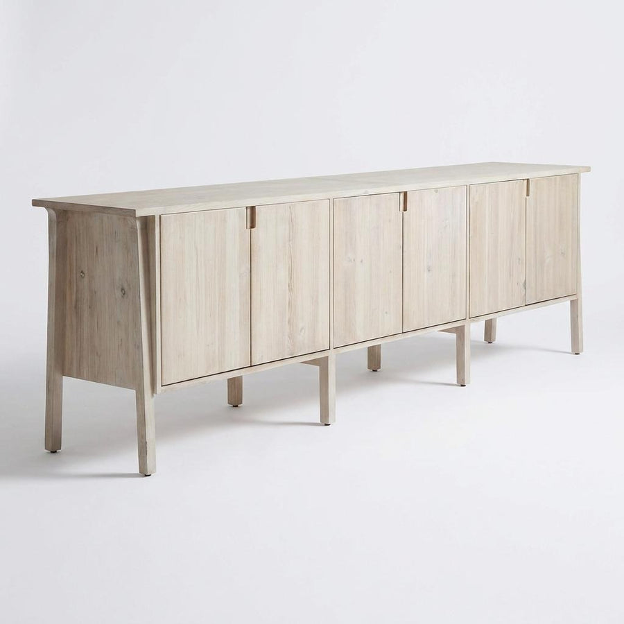 BRITNI LIGHT GREY WASH CONSOLE CREDENZA