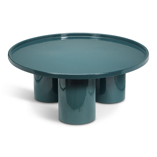 Teal-Blue-Modern-Round-Coffee-Table