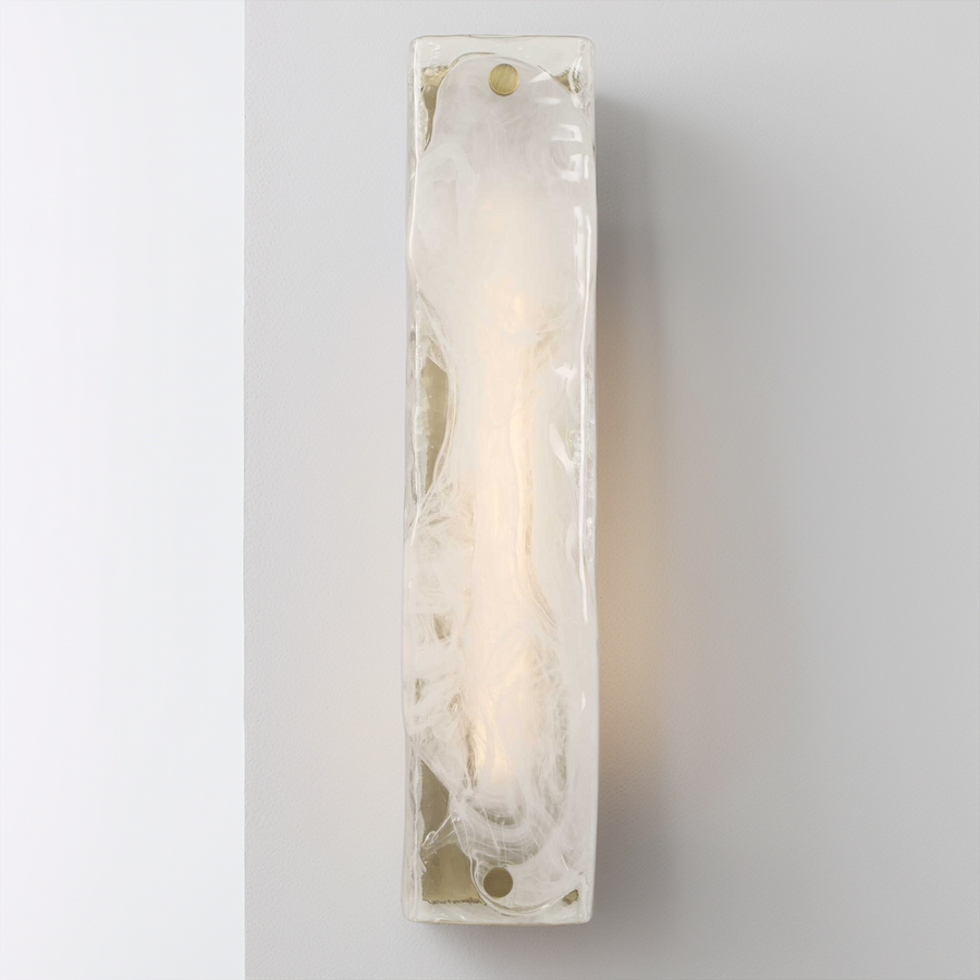 TAFFY 1 LIGHT LED SWIRL GLASS SCONCE