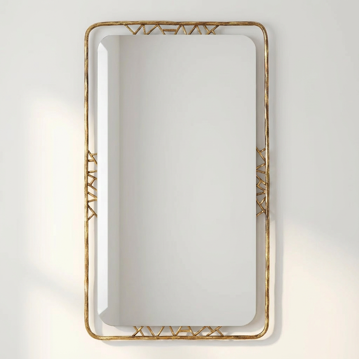 TAHOMA ANTIQUED GOLD MIRROR