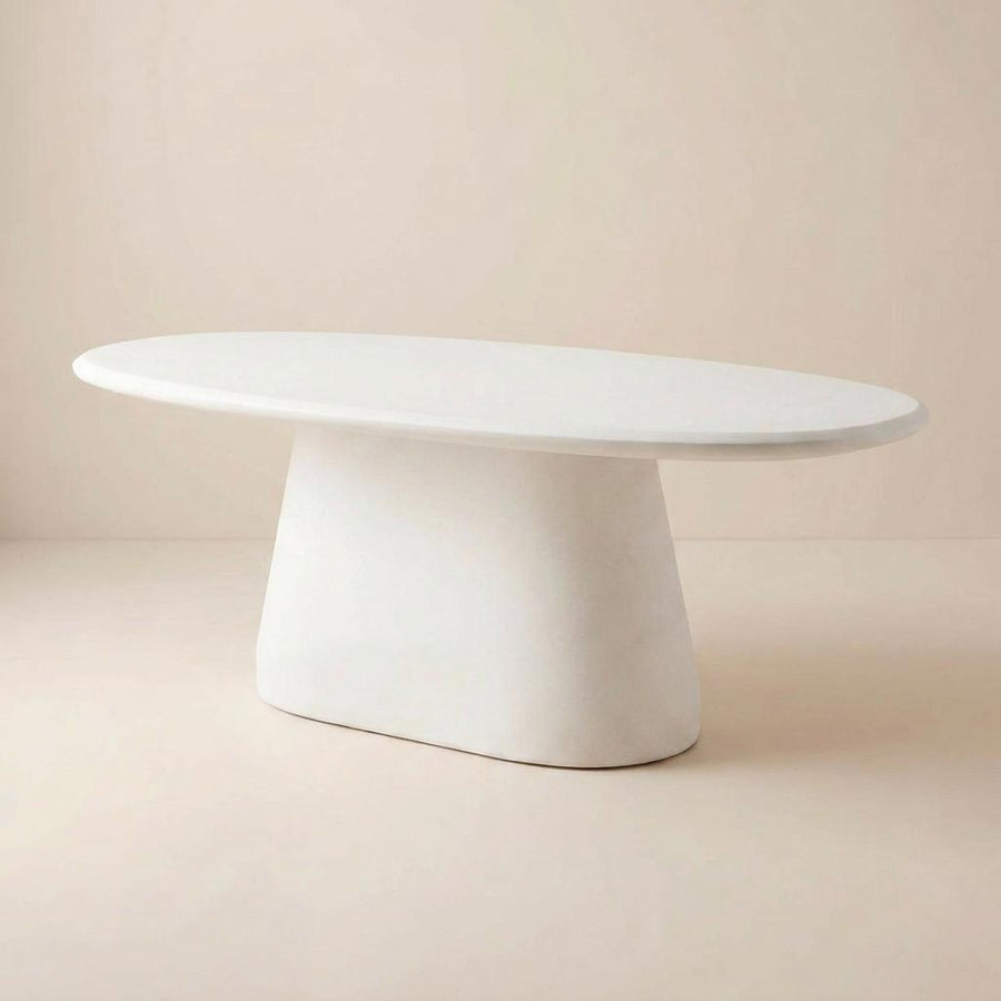 TAVA IVORY CONCRETE DINING TABLE
