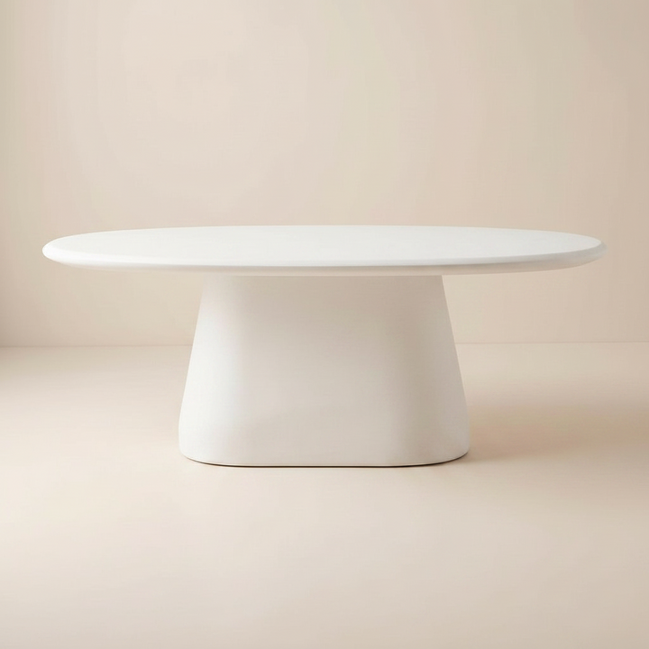 TAVA IVORY CONCRETE DINING TABLE
