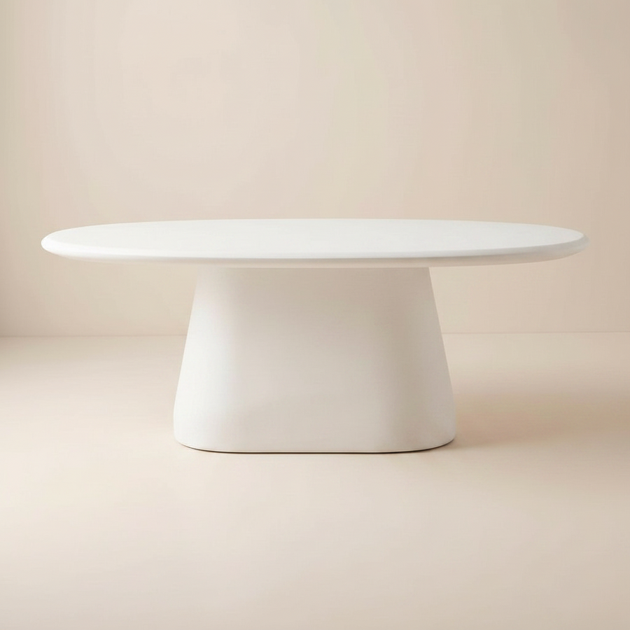 TAVA IVORY CONCRETE DINING TABLE