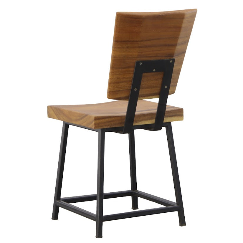 SMOOTHED DINING CHAIR NATURAL, BLACK BASE
