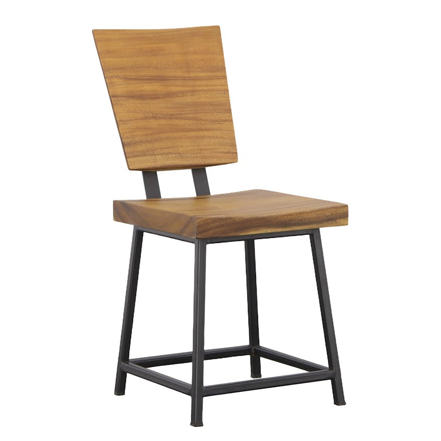 SMOOTHED DINING CHAIR NATURAL, BLACK BASE