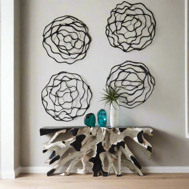 VINE WALL FLOWER: BLACK