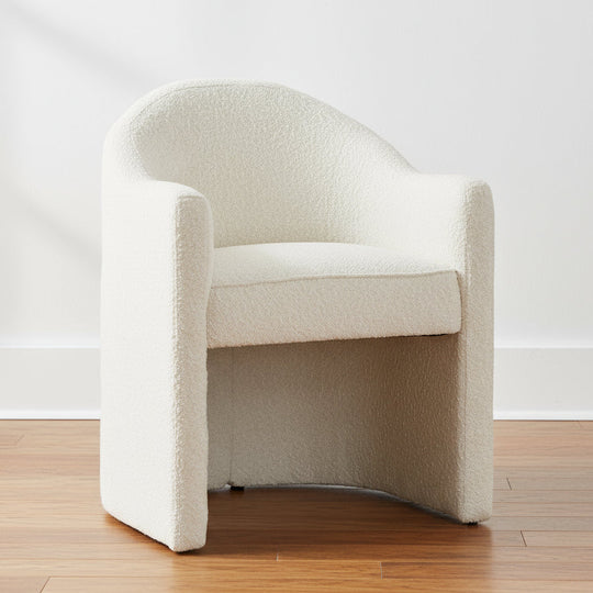 cream boucle chair