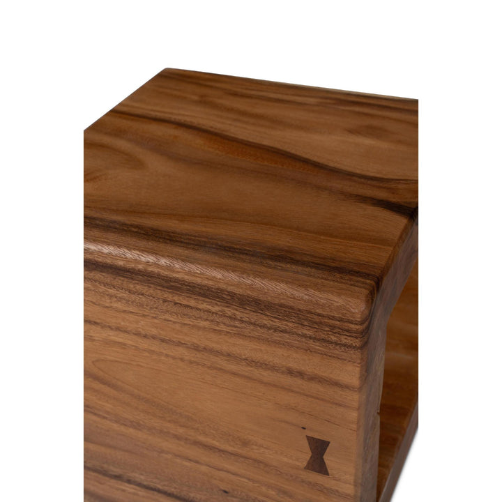 NATURALS SOLID CHAMCHA WOOD TAYIDA ACCENT STOOL - CLOSE VIEW