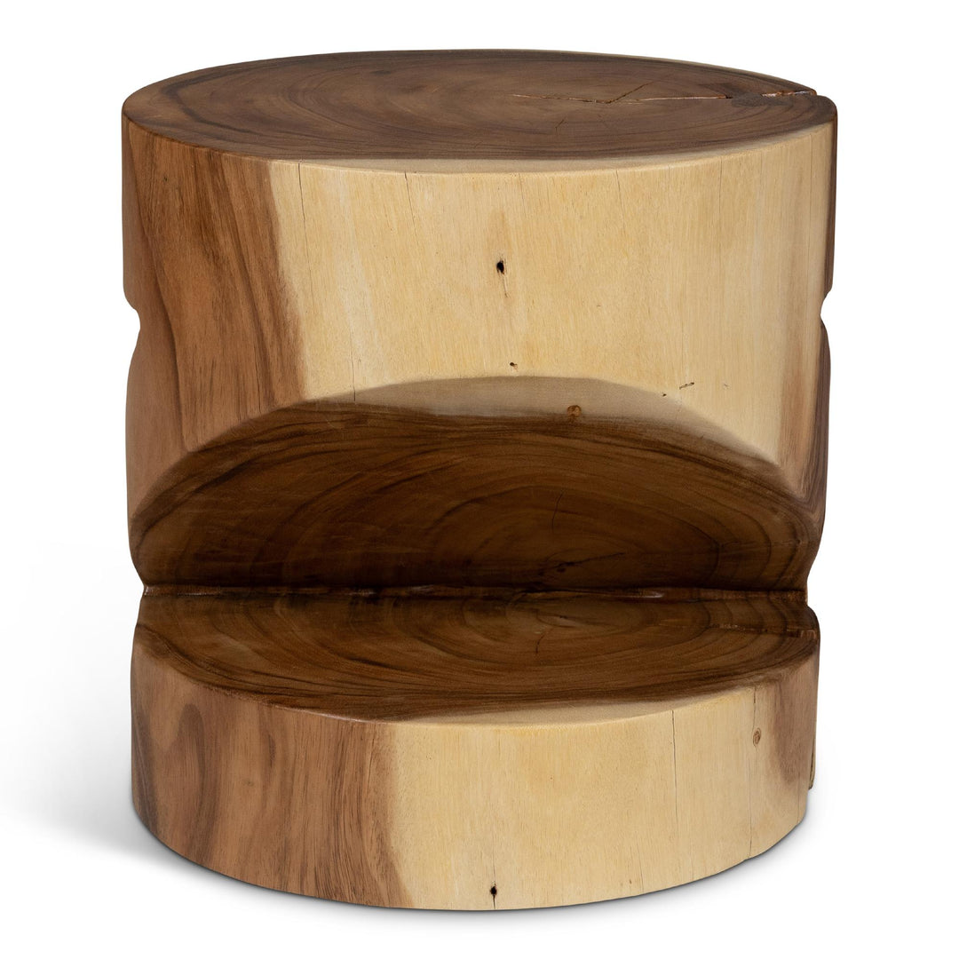 NATURALS SOLID CHAMCHA WOOD ANCHALI ACCENT STOOL - BACK VIEW