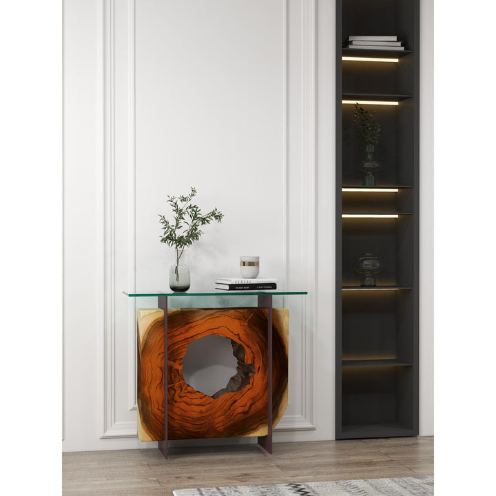 TAMA SOLID CHAMCHA WOOD CONSOLE TABLE - ROOM VIEW