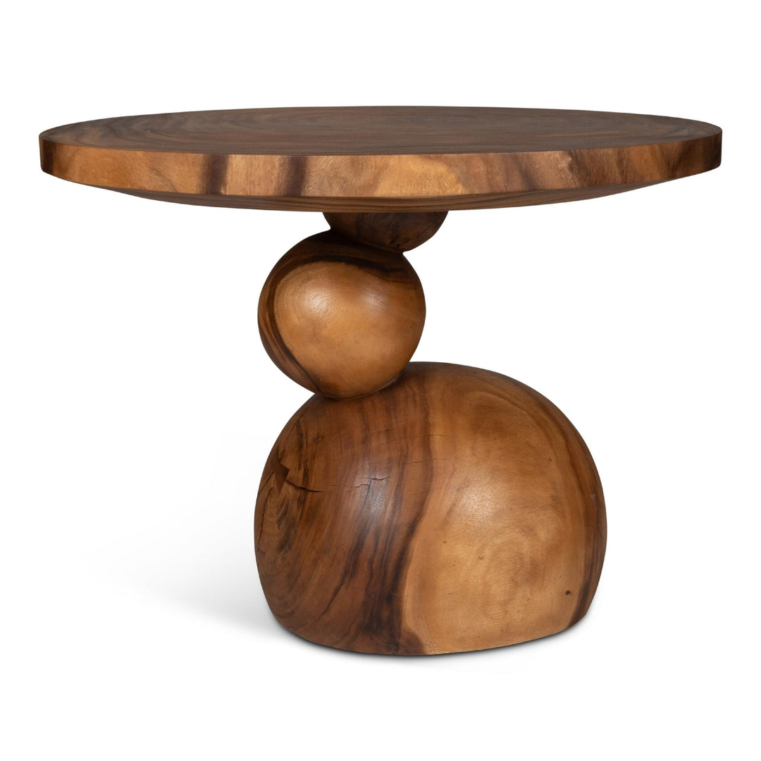 NATURALS SOLID CHAMCHA WOOD NAKSU DINING TABLE - SIDE VIEW