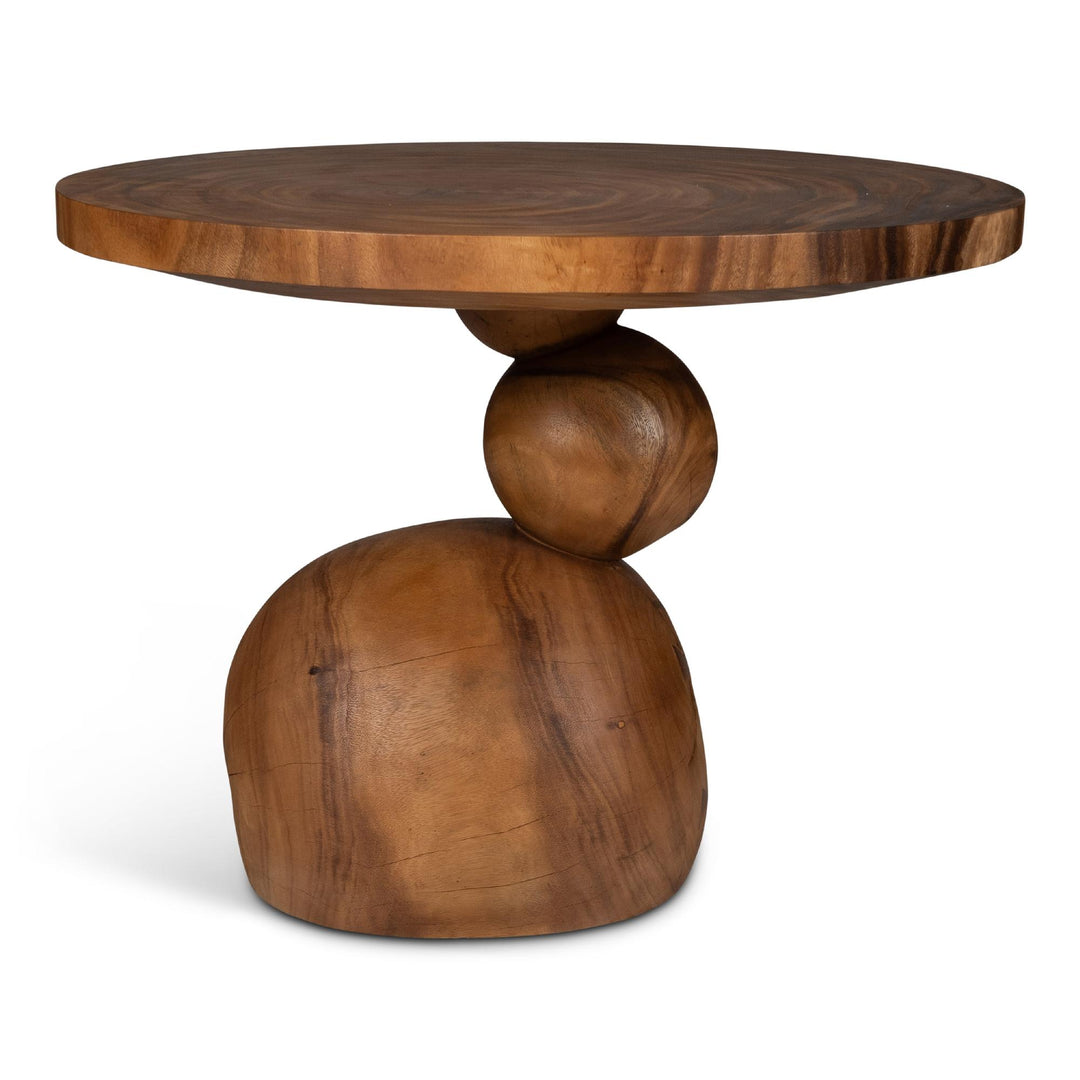 NATURALS SOLID CHAMCHA WOOD NAKSU DINING TABLE - SIDE VIEW