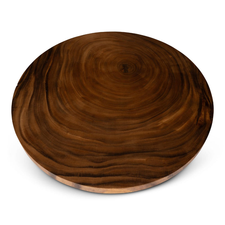 NATURALS SOLID CHAMCHA WOOD NAKSU DINING TABLE - TOP VIEW