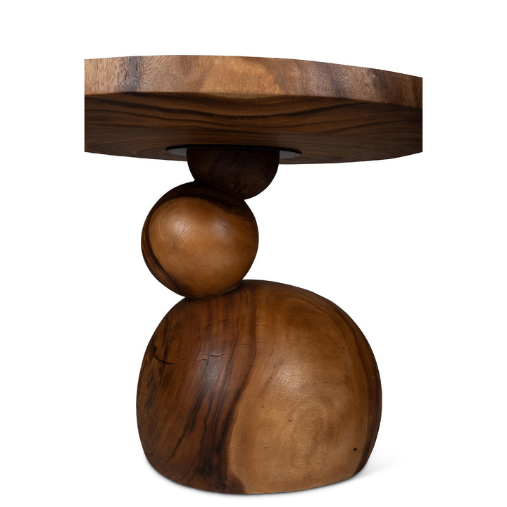 NATURALS SOLID CHAMCHA WOOD NAKSU DINING TABLE - CLOSE VIEW