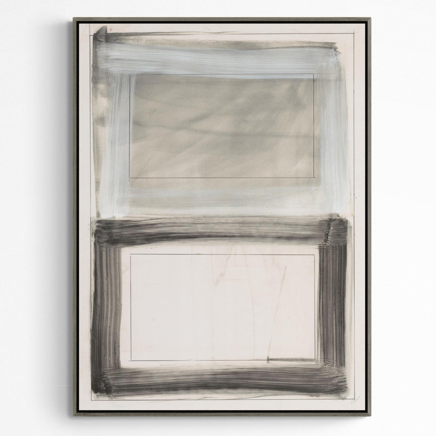 "BLACK & WHITE RECTANGLES" CANVAS ART
