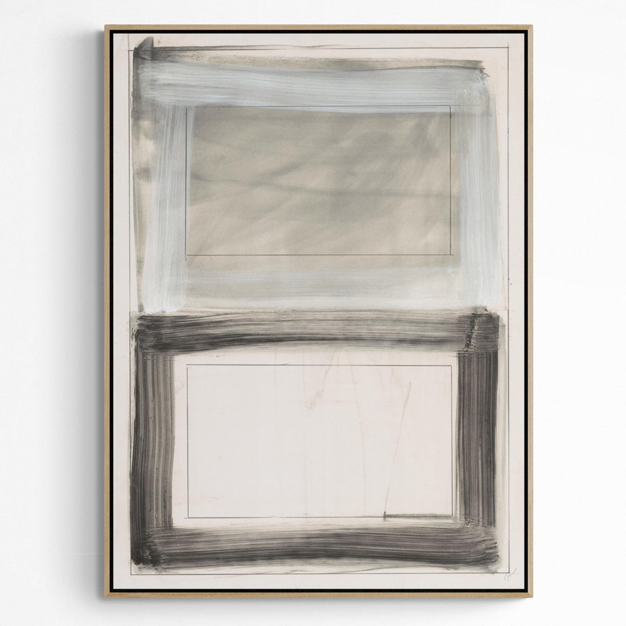 "BLACK & WHITE RECTANGLES" CANVAS ART
