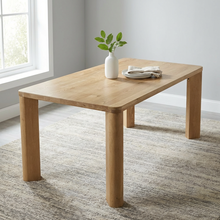 Wooden dining table