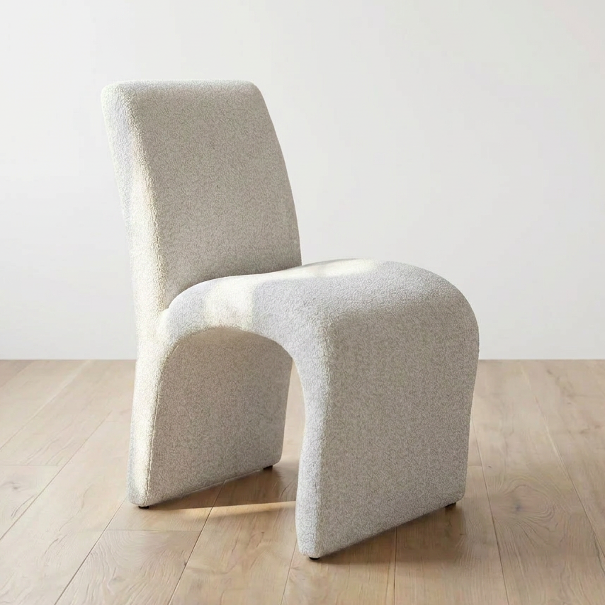 VALENTIN BOUCLE UPHOLSTERED DINING CHAIR