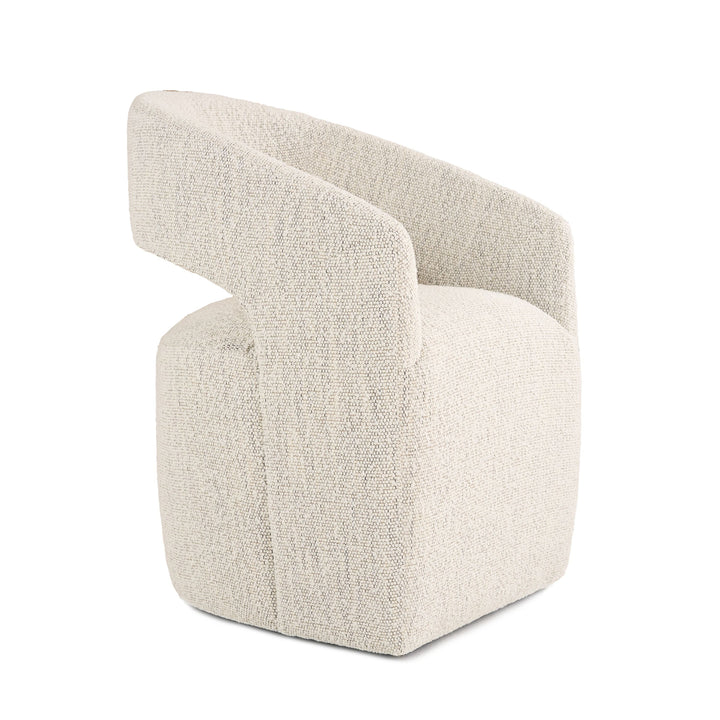 Beige velvet chair, elegant seating furniture