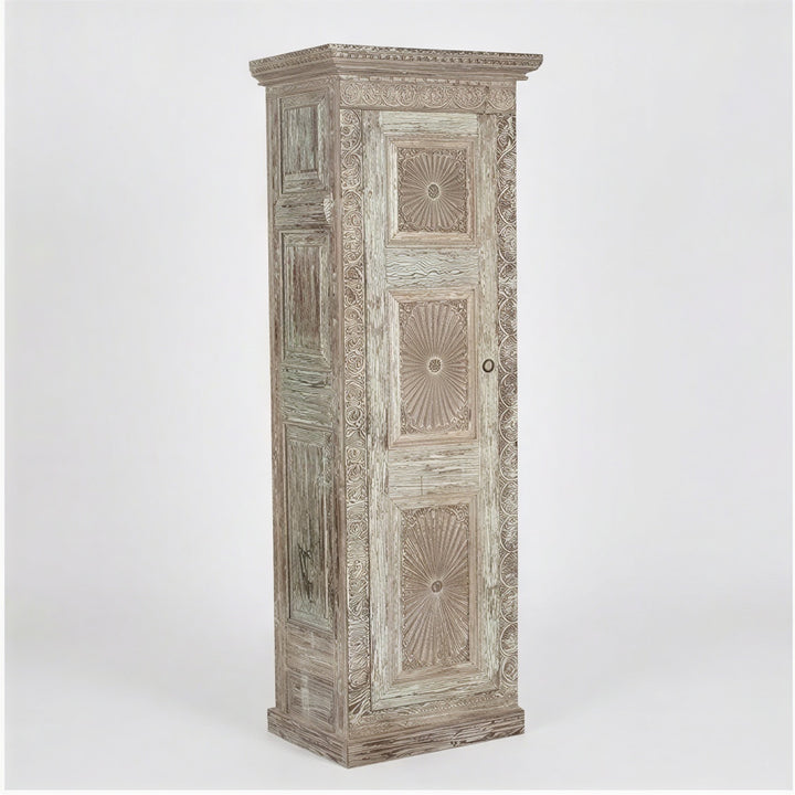 ALMIRAH ANTIQUE CARVED WOOD CABINET