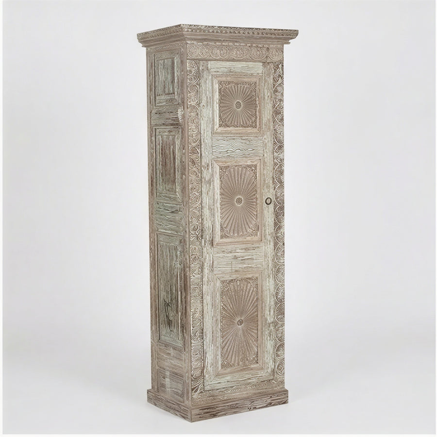ALMIRAH ANTIQUE CARVED WOOD CABINET