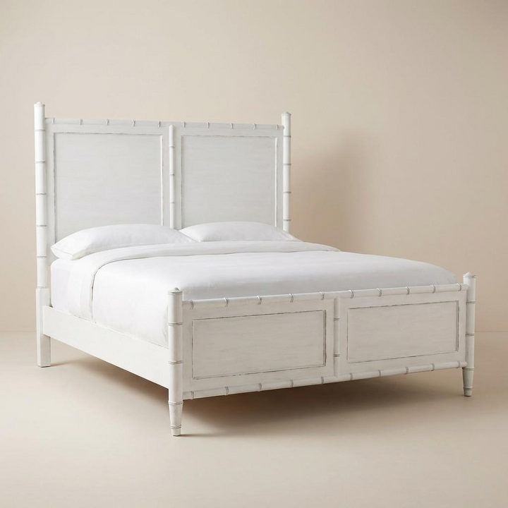WHITE HERON BAMBOO PANEL BED